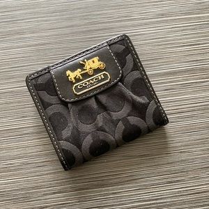 Small black Coach wallet